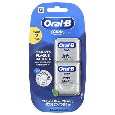 Glide Floss, Deep Clean, Cool Mint, 2 Pack, 43.7 yd (40 m) Each