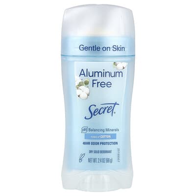 Дезодорант без алюминия, Cotton, 2.4 oz (68 g)