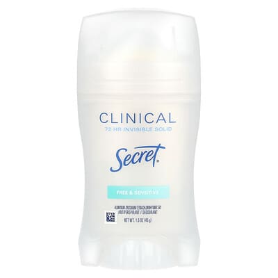 Дезодонт-стик Clinical 100 HR Invisible Solid, для чувствительной кожи, 1.6 oz (45 g)