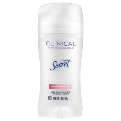 Clinical, Antiperspirant/Deodorant, 72 HR Invisible Solid, Powder Protection, 2.6 oz (73 g)