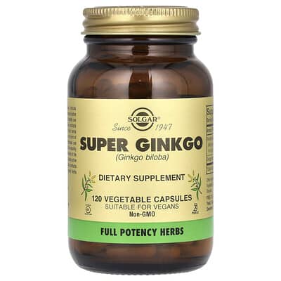 Super Ginkgo, 120 вегетарианских капсул