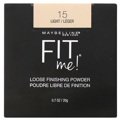 Maybelline Fit Me, рассыпчатая пудра, 15 Light, 0.7 oz (20 g)