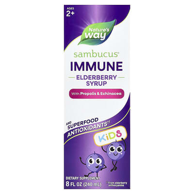 Kids Sambucus®, Immune Elderberry Syrup, Ages 2+, 8 fl oz (240 ml)