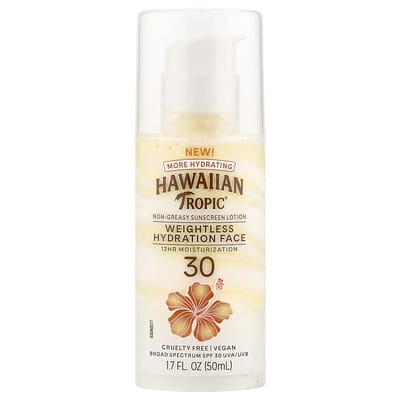 Легкий увлажняющий солнцезащитный лосьон для лица, SPF 30, 1.7 oz (50 ml)