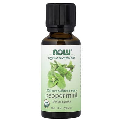 Organic Essential Oils, Peppermint, 1 fl oz (30ml)