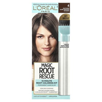 Набор для окрашивания корней волос Magic Root Rescue, 10 Minute Root Coloring Kit, 4 Dark Brown, 1 Application