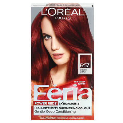 L'Oréal Feria® Высокоинтенсивный мерцающий цвет R57 Cherry Crush 1 Application