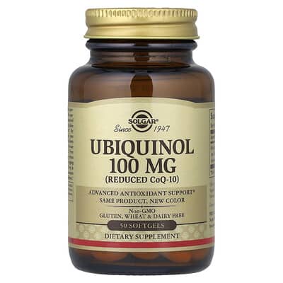 Ubiquinol (Reduced CoQ10), 50 Softgels (100 mg per Softgel)