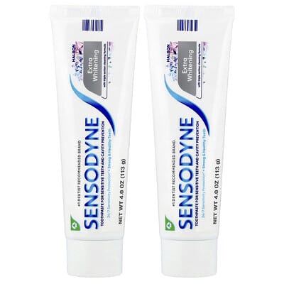 Extra Whitening Toothpaste, Twin Pack, 2 Tubes, 4 oz (113 g) Each
