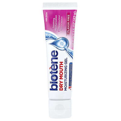Dry Mouth Moisturizing Gel, Flavor Free, 1.5 oz (42 g)