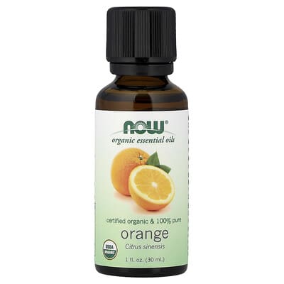 Organic Essential Oils, Orange, 1 fl oz (30 ml)