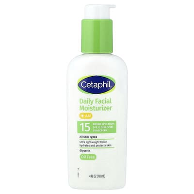 Ежедневный увлажняющий крем для лица с SPF 15, для всех типов кожи, 4 fl oz (118 ml)