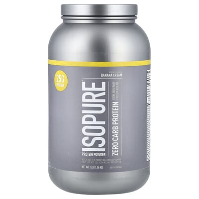Протеиновый порошок Zero Carb Protein Powder, Banana Cream, 3 lb (1.36 kg)