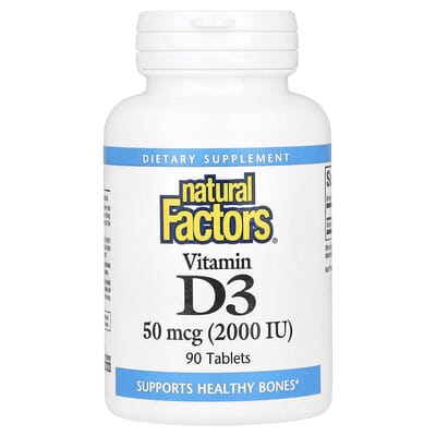 Vitamin D3, 50 mcg (2,000 IU), 90 Tablets