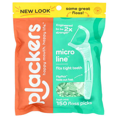 Micro Line®, Floss Picks, Intense Mint, 150 Count