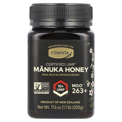 Мед Манука, UMF™ 10+, MGO 263+, 17.6 oz (500 g)