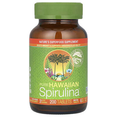 Pure Hawaiian Spirulina®, 500 mg, 200 таблеток