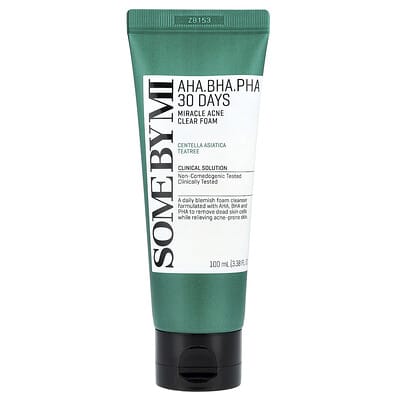 AHA, BHA, PHA 30 Days Miracle Acne Clear Foam, 3.38 fl oz (100 ml)