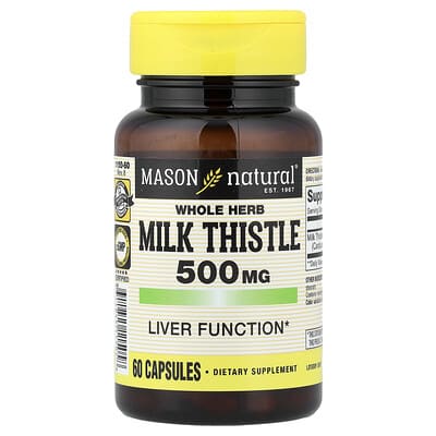 Расторопша, цельное растение, 500 mg, 60 капсул