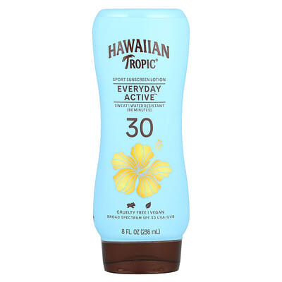 Hawaiian Tropic солнцезащитный лосьон Everyday Active, SPF 30, 8 fl oz
