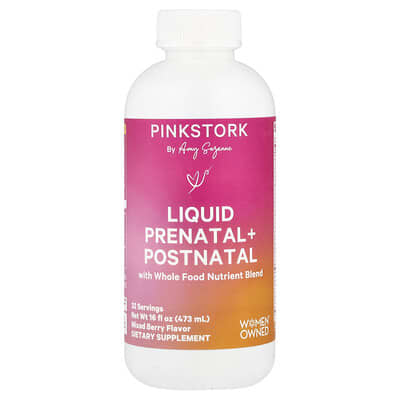 Liquid Prenatal + Postnatal, Mixed Berry, 16 fl oz (473 ml)