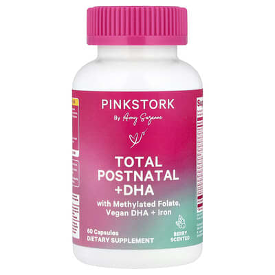 Total Postnatal + DHA, ягоды, 60 капсул
