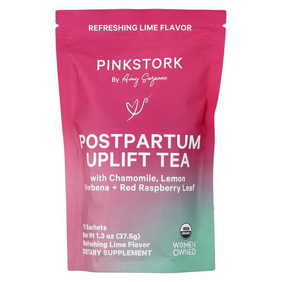 Чай Postpartum Uplift, освежающий лайм, 15 пакетиков, 1.3 oz (37.5 g)