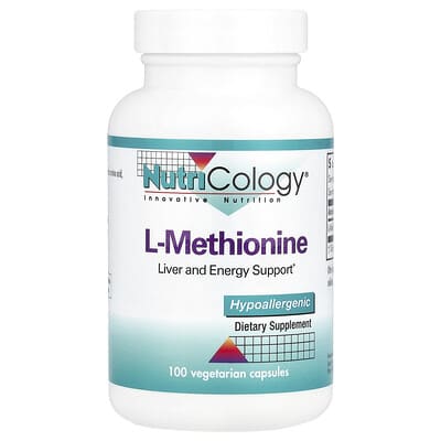 L-Methionine, 500 mg, 100 вегетарианских капсул