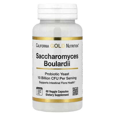 Saccharomyces Boulardii, 60 вегетарианских капсул (5 Billion CFU на капсулу)
