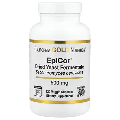 Epicor®, сухой дрожжевой экстракт, 500 mg, 120 вегетарианских капсул