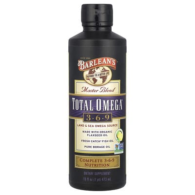 Master Blend, Total Omega® 3 · 6 · 9, лимонад, 16 fl oz (473 ml)