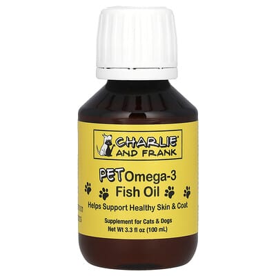 Рыбий жир Omega-3 для кошек и собак, 3.3 fl oz (100 ml)