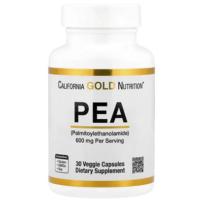 PEA (Пальмитоилэтаноламид), 30 вегетарианских капсул (300 мг на капсулу)