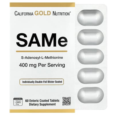 SAMe, Disulfate Tosylate, 400 mg, 60 Enteric Coated Tablets