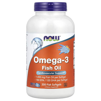 Рыбий жир Omega-3, 1,000 mg, 200 мягких капсул