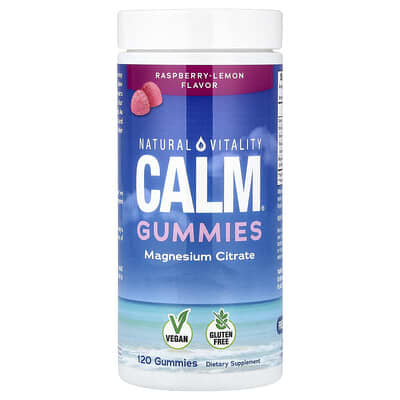 MaxCalm™, Magnesium Citrate + Glycinate Gummies, Raspberry-Lemon, 120 Gummies (83 mg per Gummy)