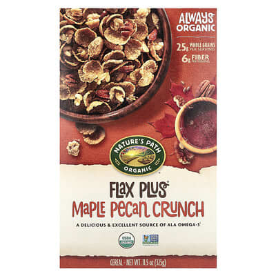 Зерно Nature's Path Organic Flax Plus®, кленовый пекан, 11.5 oz (325 g)