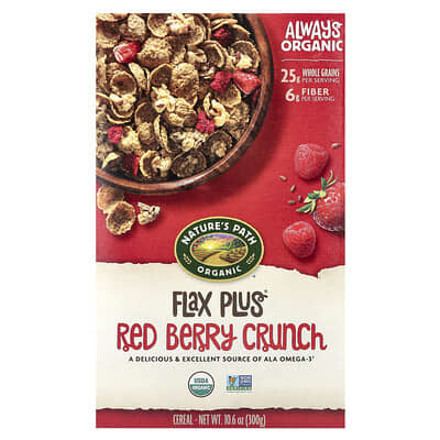 Organic Flax Plus® сухие завтраки, Red Berry Crunch, 10.6 oz (300 g)