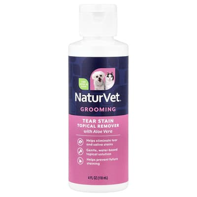 Tear Stain средство для удаления пятен от слез с алоэ вера, для собак и кошек, 4 fl oz (118 ml)