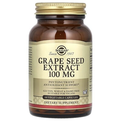 Grape Seed Extract, 100 mg, 60 Vegetable Capsules
