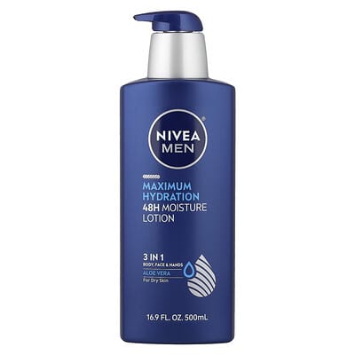 Мужской лосьон Nivea Maximum Hydration, 48H Moisture, для сухой кожи, 16.9 fl oz (500 ml)