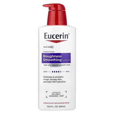 Eucerin успокаивающий лосьон от шероховатости, для очень сухой и неровной кожи, без отдушек, 16.9 fl oz (500 ml)