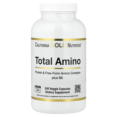 Total Amino с витамином B-6 и смесью из 20 аминокислот, 240 вегетарианских капсул