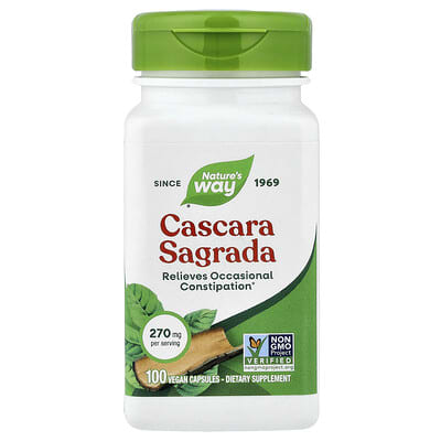 Nature's Way Cascara Sagrada, 270 mg, 100 веганских капсул