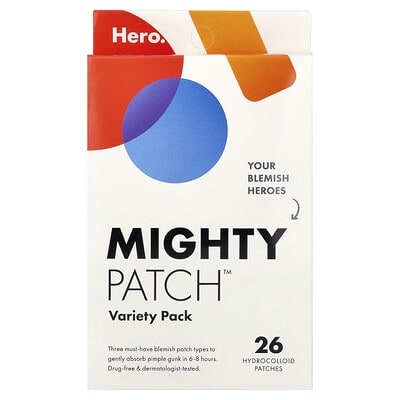 Mighty Patch™ Variety Pack, 26 гидроколлоидных патчей