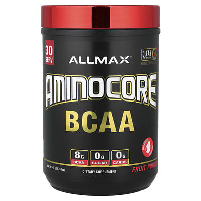 ALLMAX AMINOCORE™ BCAA, фруктовый пунш, 0.76 lbs (345 g)