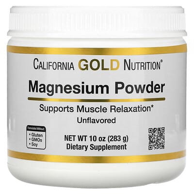 Magnesium Powder, Unflavored, 10 oz (283 g)