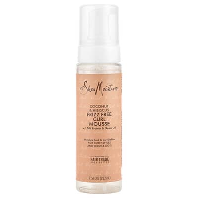 Frizz Free Curl Mousse, Coconut & Hibiscus, 7.5 fl oz (222 ml)