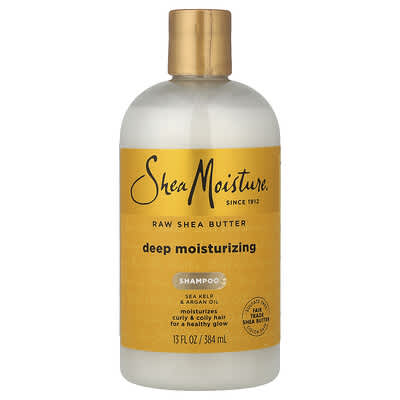 Шампунь SheaMoisture Raw Shea Butter, для кудрявых волос, 13 fl oz (384 ml)