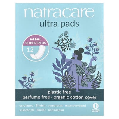 Ultra Pads, органические хлопковые прокладки, Super Plus, 12 штук